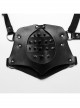 Personalized Spiked Rivets Black Microfiber Leather Adjustable Integrated Punk Style Strap