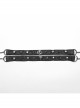 Old Look Gray Woven With Metal Skull Pattern Rivets To Decorate The Punk Style Double Neck Collar