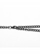 Old Look Gray Woven With Metal Skull Pattern Rivets To Decorate The Punk Style Double Neck Collar