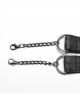 Old Look Gray Woven With Metal Skull Pattern Rivets To Decorate The Punk Style Double Neck Collar