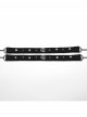 Old Look Black Woven With Metal Skull Pattern Rivets To Decorate The Punk Style Double Neck Collar