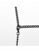 Old Look Black Woven With Metal Skull Pattern Rivets To Decorate The Punk Style Double Neck Collar