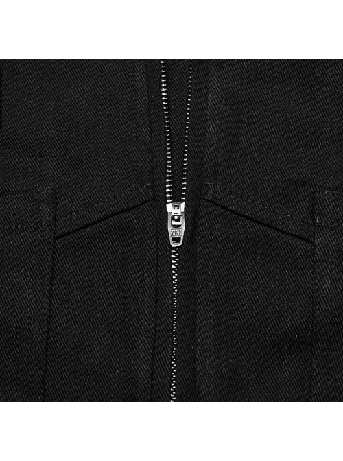 Personalized Black Cross Twill Spliced Mesh Front D Shaped Buckle With Studs Embellished With Punk Style Layered Skirt
