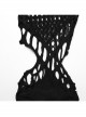 Sexy Black Elastic Waistless Yarn Punk Style See Through Bodysuit