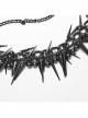 Personalized Tarnish Metal Spiked Chain Adjustable Halterneck Punk Style Harness