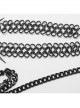 Personalized Tarnish Metal Spiked Chain Adjustable Halterneck Punk Style Harness
