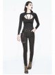 Right Side Brown Detachable Bag Distressed Black Punk Pants