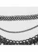 Adjustable Tarnish Metal Chain With Wide And Narrow Rivets Punk Style Sexy Waist Chain Belt