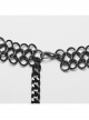 Adjustable Tarnish Metal Chain With Wide And Narrow Rivets Punk Style Sexy Waist Chain Belt