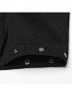 Personalized Black Twill Woven Patchwork Taped Mesh Lapel Punk Style Asymmetric Short Sleeved Shirt