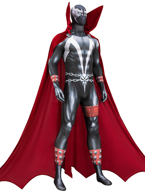 Spawn Al Simmons Bodysuit Halloween Cosplay Costume Set