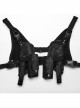 Handsome Black Nylon Workwear Detachable Small Bag Punk Style Harness