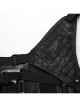 Handsome Black Nylon Workwear Detachable Small Bag Punk Style Harness