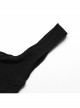 Black Super Elastic Tight Yarn With Holes In The Front And Hollows Punk Style Vest