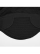 Simple Black Woven Patchwork Mesh Shoulder Cutout With Eyelet Webbing Decoration Punk Style Long Sleeved Hooded Sweatshirt