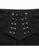 Sexy Low Waist Stretch Denim With Symmetrical Front Button Tabs Punk Style Tight Shorts