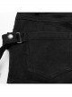 Sexy Low Waist Stretch Denim With Symmetrical Front Button Tabs Punk Style Tight Shorts