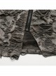 Black Brown Ripped Muscular Knitted Stand Collar With Cross Cut Zipper On The Chest Punk Style Short Sleeved T-Shirt