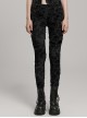Personalized Black Slim Fit Ripped Muscle Knitted Punk Style Decadent Leggings