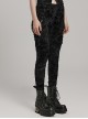 Personalized Black Slim Fit Ripped Muscle Knitted Punk Style Decadent Leggings