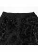 Personalized Black Slim Fit Ripped Muscle Knitted Punk Style Decadent Leggings