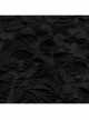 Handsome Black Stretch Knit Tattered Front Webbing Cross Decoration Punk Style Hooded Long Sleeved Jacket