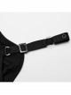 Black Sexy Stretch Roman Knitted Cotton Gathered Lace Up Design On Both Sides Punk Style Suspender Sleeveless Dress