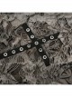 Handsome Black Brown Stretch Knit Tattered Front Webbing Cross Decoration Punk Style Hooded Long Sleeved Jacket