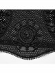Sexy Black Lace Mesh Patchwork Embroidered Appliqué Side Waist Adjustable Drawstring Gothic See Through Vest