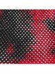 Personalized Black And Red Hollow Mesh Stitching Soft Knitted Turtleneck Punk Style Short-Sleeved T-Shirt