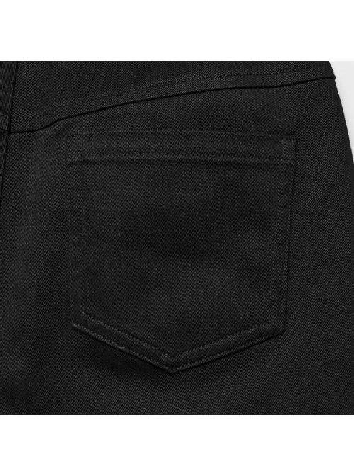 Black And Red Micro Stretch Twill Woven Spiderweb Claw Gothic Flared Pants