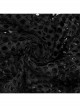 Black Mesh Stitching Knitted Chest Hook Decoration Punk Style See Through Long Sleeved T-Shirt
