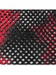 Black And Red Soft Knitted Hollow Mesh Front Chest Webbing Embellished Punk Style Sleeveless Fitted Vest