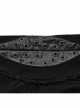 Personalized Elastic Woven Splicing Irregular Burnt Mesh Side Eyelet Decoration Punk Style Hollow Trousers
