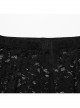 Sexy Black Stretch Lace Pattern Mesh Side Ribbon Decorated Gothic See Through Trousers
