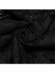 Sexy Black Stretch Lace Pattern Mesh Side Ribbon Decorated Gothic See Through Trousers
