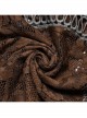 Sexy Brown Stretch Lace Pattern Mesh Side Ribbon Decorated Gothic See Through Trousers