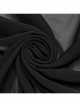 Sexy Loose Black Elegant Chiffon Braided Rope Belt Gothic Style Multi Wear Sun Protection Long Sleeved Jacket