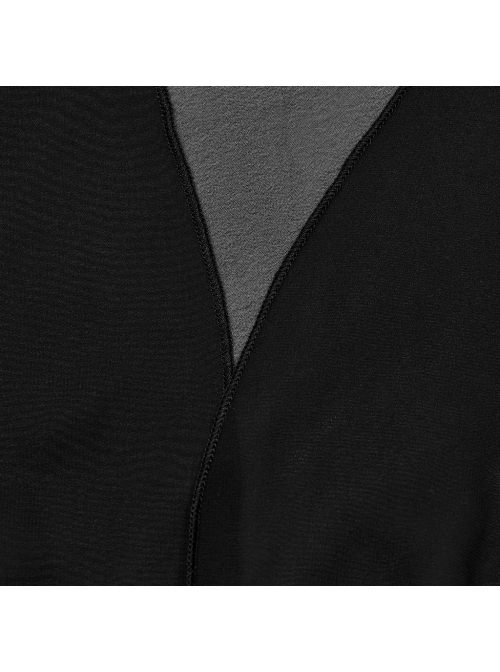 Sexy Loose Black Elegant Chiffon Braided Rope Belt Gothic Style Multi Wear Sun Protection Long Sleeved Jacket