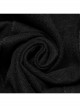 Black Non Stretch Denim Raw Edge Side Drawstring Link Front Center Pin Decoration Punk Style Decadent Hooded Long Vest