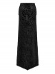 Gorgeous Print And Black Velvet And Exquisite Lace Embellishment Gothic Style Slit Skirt