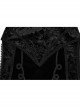 Gorgeous Print And Black Velvet And Exquisite Lace Embellishment Gothic Style Slit Skirt