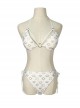 Grand Theft Auto GTA White Printing Bikini Swimsuit Halloween Cosplay Costume Full Set