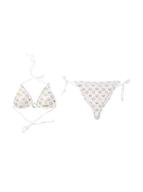 Grand Theft Auto GTA White Printing Bikini Swimsuit Halloween Cosplay Costume Full Set