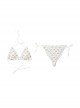 Grand Theft Auto GTA White Printing Bikini Swimsuit Halloween Cosplay Costume Full Set