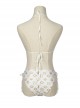 Grand Theft Auto GTA White Printing Bikini Swimsuit Halloween Cosplay Costume Full Set