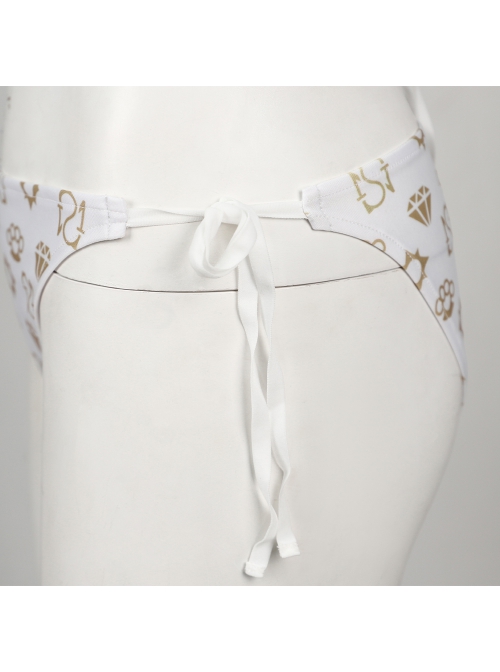 Grand Theft Auto GTA White Printing Bikini Swimsuit Halloween Cosplay Costume Full Set