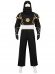 Movie Mighty Morphin Power Rangers Black Ranger Outfits Halloween Cosplay Costume Set Without Boots