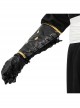 Movie Mighty Morphin Power Rangers Black Ranger Outfits Halloween Cosplay Costume Set Without Boots