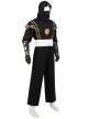 Movie Mighty Morphin Power Rangers Black Ranger Outfits Halloween Cosplay Costume Set Without Boots
